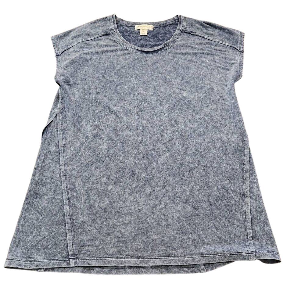 Christopher & Banks Mineral Wash Extended Shoulder Top Size Large